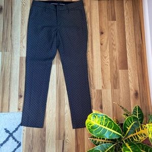 Banana Republic Sloan Skinny Ankle Pants, Black/White Pattern